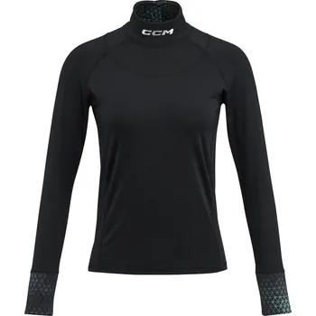 Dámské tričko Dámské tričko CCM Neck Guard LS Black XL
