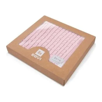 Kojenecký body EWA 927910 Kocyk bambus jasny róż warkocz+pudełko