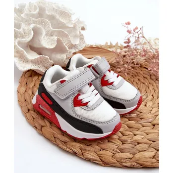 Dívčí tenisky Boto Dětské tenisky na suchý zip červené Krissandra Boto šedá 2836651