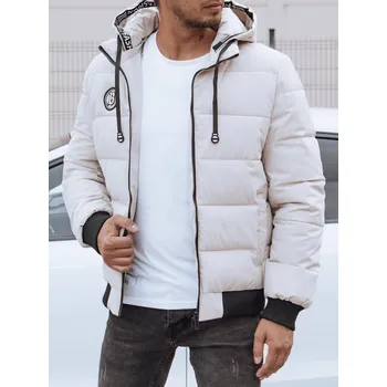 Pánské oblečení Pánská zimní bunda s kapucí bílá DStreet šedá 2943113
