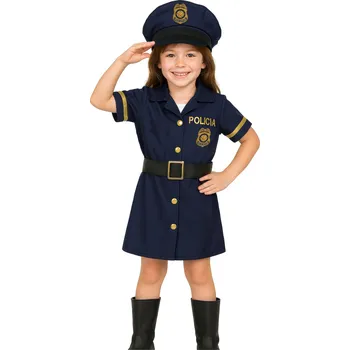 Karnevalový kostým Guirca Dětský karnevalový kostým Malá policistka - šaty, opasek a čepice (3-12 let) Velikost: 10 – 12 let