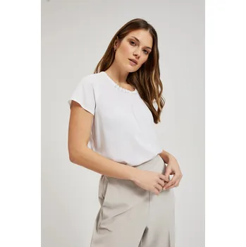 Dámská halenka MOODO - bílá Marisse bílá | šedá | krémová 2729113