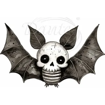 Textilní nažehlovací páska Dante Nažehlovačka Netopýr Halloween - 12 x 7 cm