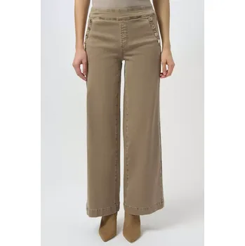 Dámské kalhoty JOSEPH RIBKOFF dámské kalhoty tmavě béžové široké