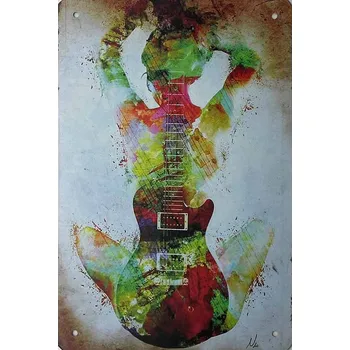 Plechová cedule Cedule 30cm x 20cm Kytara