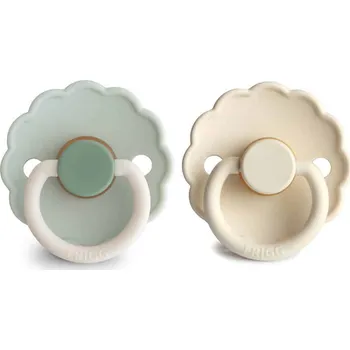 dudlíky Frigg Dudlík Frigg Daisy 2-pack kaučuk vel.1 Darling/ Cream