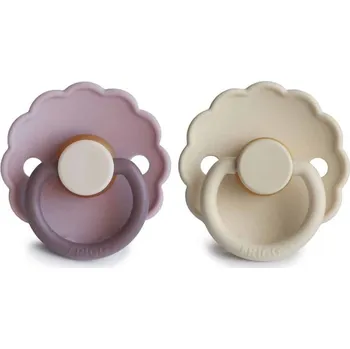 dudlíky Frigg Dudlík Frigg Daisy 2-pack kaučuk vel.2 Lavender haze/Cream