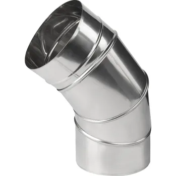 Kouřovod PRODMAX Nerezové komínové nastaviteľné koleno - priemer 180 mm, hrúbka steny rúry 0,6 mm, dymovod - jednoplášť