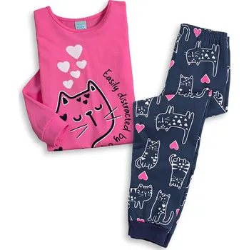 Dívčí pyžamo Dívčí pyžamo svítící ve tmě KYLY KOČKA růžové Velikost: 140