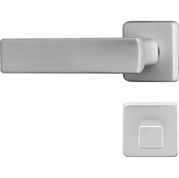 Dveřní kování M&T 1997 a.s. Kování rozetové BÁRA bílá klika/klika, rozeta hranatá WC