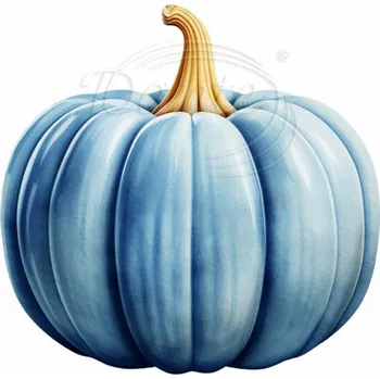 Textilní nažehlovací páska Dante Nažehlovačka Dýně modrá - 9 x 12 cm