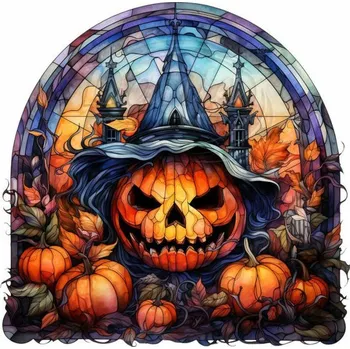 Textilní nažehlovací páska Dante Nažehlovačka Vitráž Halloween - 12 x 12 cm