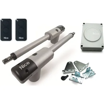 Pohon brány NICE S.p.A. sada obsahující 2 pohony TOO3024, ŘJ MC424LR10 vč. vestav. přijímače a 2 ks vysílačů INTI