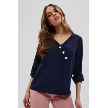 Dámská košile Košile s ozdobnými knoflíky Marisse modrá | bílá | růžová 1916291