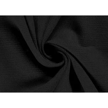 Vaflová látka v černé barvě 02904/069