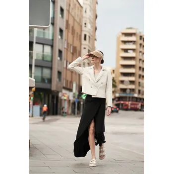 Dámské kalhoty Dámské letní kalhoty MOODO - černé Moodo černá | kaki | krémová 2801228