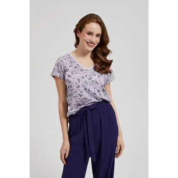 Dámské tričko MOODO - světle fialová Marisse modrá | bílá | šedá | fialová | vícebarevná 2723627