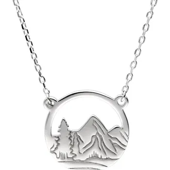 Náhrdelník Argento 91996 Stříbrný náhrdelník - hory, délka 42 až 46 cm