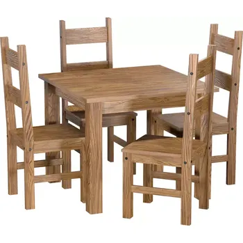 Jídelní set Jídelní stůl 92x92 + 4 židle EL DORADO dub antik - doprava zdarma - SLEVA 3% s kodem radost25