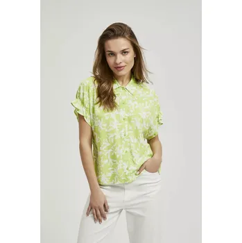 Dámská košile s krátkým rukávem MOODO - zelená Marisse bílá | světle zelená 2710571