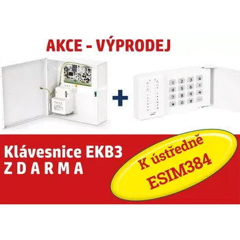 Ústředna ESIM384 + instalační box (Komplet boxu s trafem a osazenou ústřednou)
