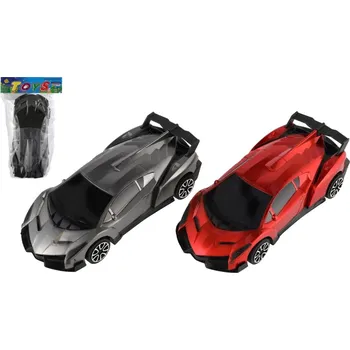 Hračka Auto závodní plast 22cm na setrvačník 2 barvy v sáčku 17,5x27cm - mix variant či barev