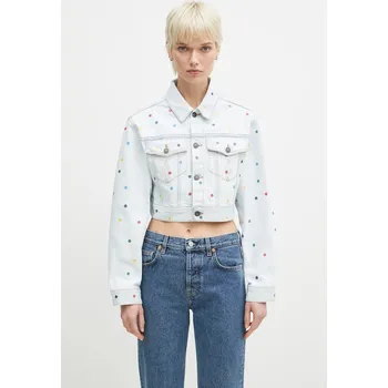Dámská casual bunda Bavlněná džínová bunda Fiorucci Confetti Dot Cropped Denim W02SPDJA308DN03DN08 modrá 50X, vel. 38