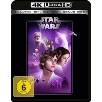 Blu-ray film Star Wars Episode 4, Eine neue Hoffnung 4K, 1 UHD-Blu-ray + 2 Blu-ray – George Lucas,Mark Hamill,Harrison Ford,Carrie Fisher (DE)