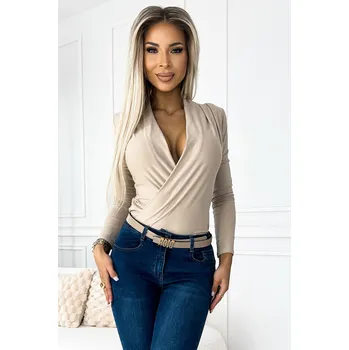 Dámská halenka Halenka/body s výstřihem Numoco NUMOCO krémová 2645304