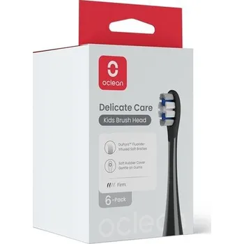 Náhradní hlavice k elektrickému kartáčku Oclean Kids Delicate Care Black náhradní hlavice 6 ks
