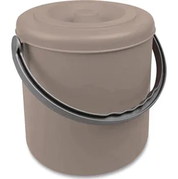 Odpadkový koš Plastový koš EUREKA 25 l šedohnědá