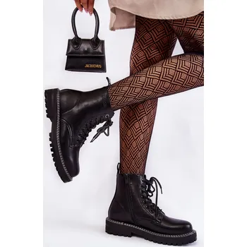 Dámské kozačky BIG STAR SHOES Dámské kozačky na platformě Big Star BIG STAR SHOES černá 2022178