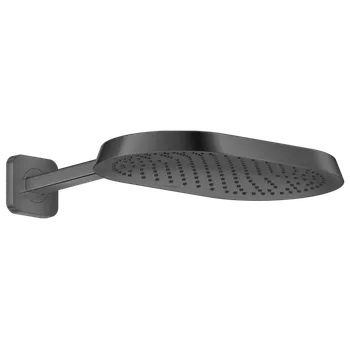 Sprchová hlavice Axor ShowerSphere - Hlavová sprcha 370/220 1jet, se sprchovým ramenem, kartáčovaný černý chrom 39748340