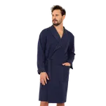 Pánský bavlněný župan Italian Fashion Gerard blue M Modrá