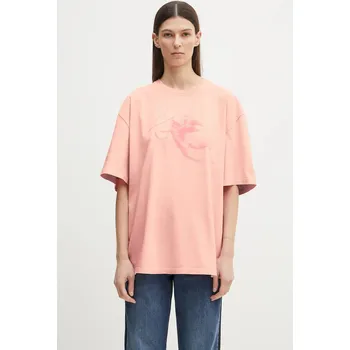 Pánské tričko Bavlněné tričko Fiorucci Print Boxy Fit růžová barva, U02SPTSH103CJ01PN02 30X, vel. XS