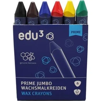EDU3 Trojhranné Jumbo voskové pastely s opravdovým včelím voskem K06 Basic