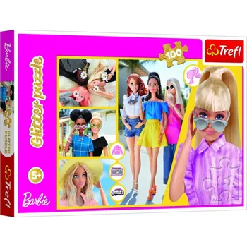 Puzzle Puzzle Glitter Třpytivá Barbie 48x34cm 100 dílků