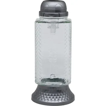 Smuteční dekorace Madona Hřb.Sklo LED 26 cm strukturované stříbrná