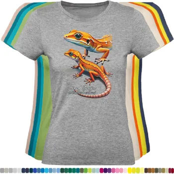 Dámské tričko damske-levne-bavlnene-tricko-digitalni-potisk-leopardi-gekoni Barva: Grey melange - šedá směs, velikost: S