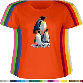 Dámské tričko damske-levne-bavlnene-tricko-digitalni-potisk-tucnak-cisarsky Barva: Orange - pomerančová, velikost: S