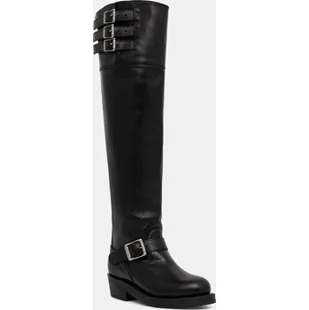 Dámské kozačky Kožené kozačky Polo Ralph Lauren Biker Boot 818973063001.001 černá 99X, EUR 37