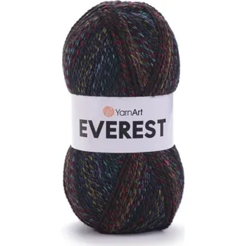 Příze Yarn Art příze Everest 7037 černá, růžová, modrá, zelená