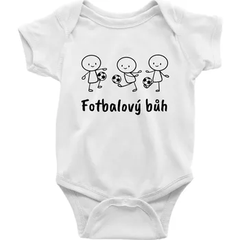 Kojenecký body Fotbalový bůh - Body kojenecké s krátkým rukávem - Krátký r. 3-6 měs ( Bílá )
