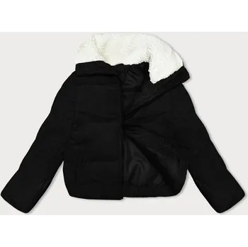 Černá dámská manšestrová bunda s vysokým stojáčkem J Style (5M3230-392) odstíny černé M (38)
