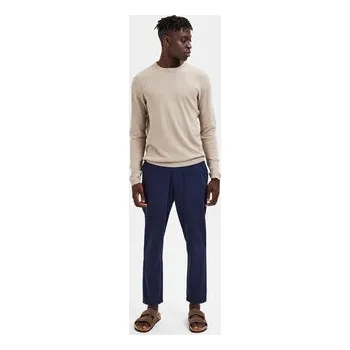 Pánské kalhoty Selected Homme Chino kalhoty 16087636 Tmavomodrá Slim Tapered Fit S
