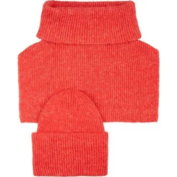 Čepice Art Of Polo Dámský zimní set čepice a rolákového nákrčníku 24103 Pelly Velikost: ONE SIZE, Barva: malinová