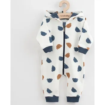 Kojenecký overall Kojenecký teplákový overal New Baby Little One modrá - Velikost 74 (6-9m)