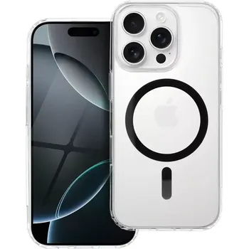 Pouzdro na mobilní telefon Drop Glue Barevný kroužek Mag Cover kompatibilní s MagSafe pro IPHONE 17 PLUS černý