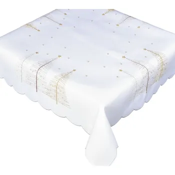 Ubrus Vánoční, Moderní stromečky, bílý