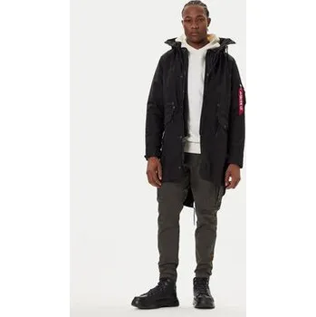 Pánská casual bunda Alpha Industries Parka Studio M-51 Fishtail 258112 Černá Regular Fit XL